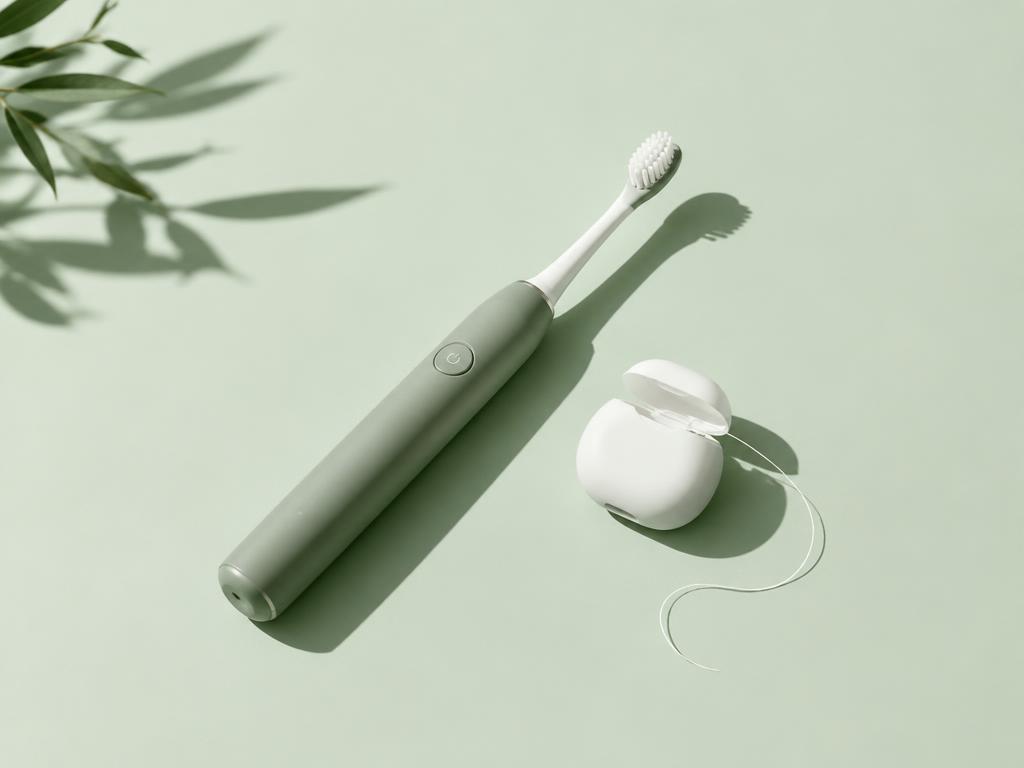 Toothbrush and floss for daily oral care